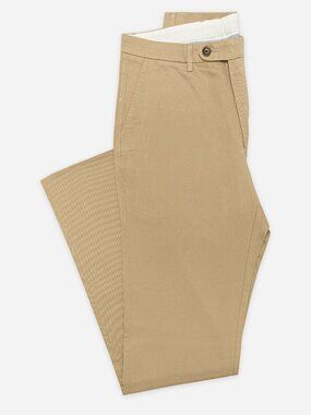 Khaki High-Rise Chinos 35